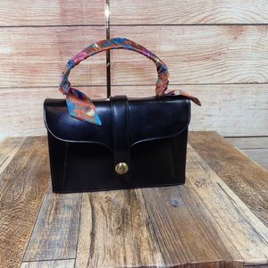 Black Mini Bag with Colorful Handle